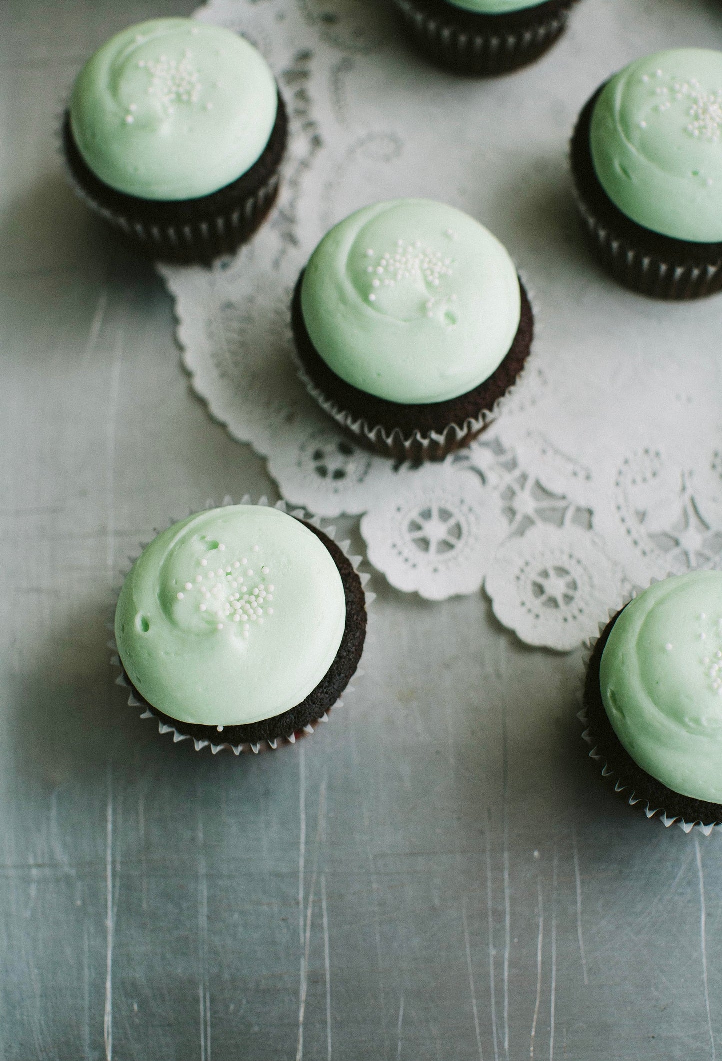 Grasshopper Cupcakes