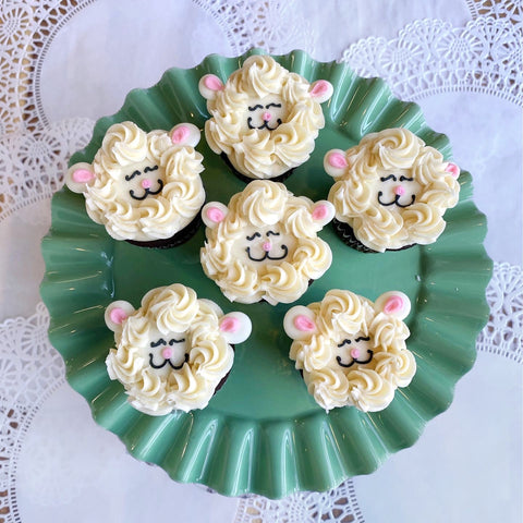 Precious Lamb- Decorated Cupcakes