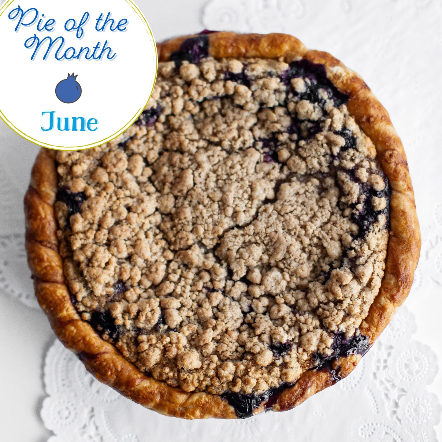 Blueberry Crumble Pie: June & July Special