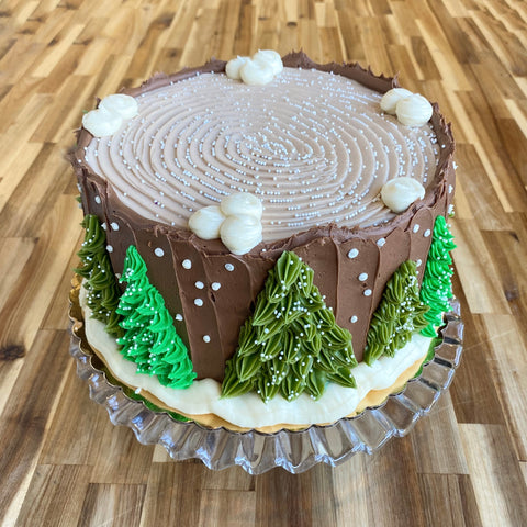 Snowy Woods- Decorated Cake