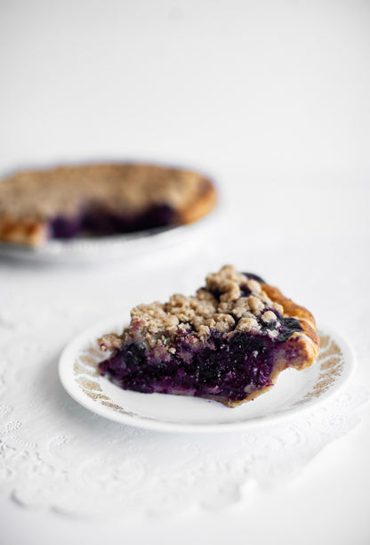 Blueberry Crumble Pie: June & July Special