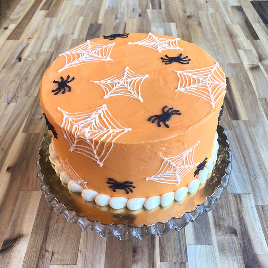 Spooky Spiderwebs- Decorated Cake