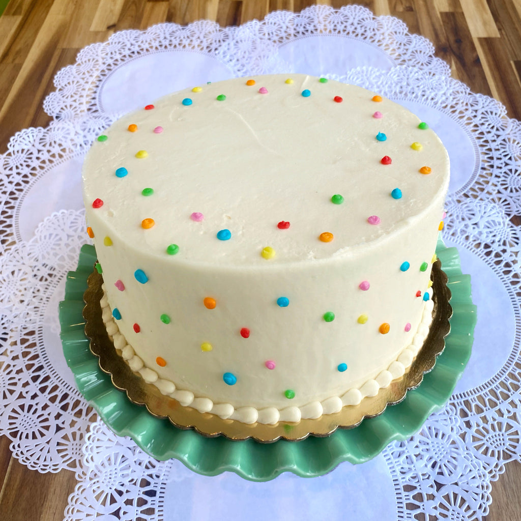 Swiss Dot Multicolor- Decorated Cake